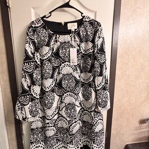 Lilly Pulitzer Black and White Printed Shift Dress